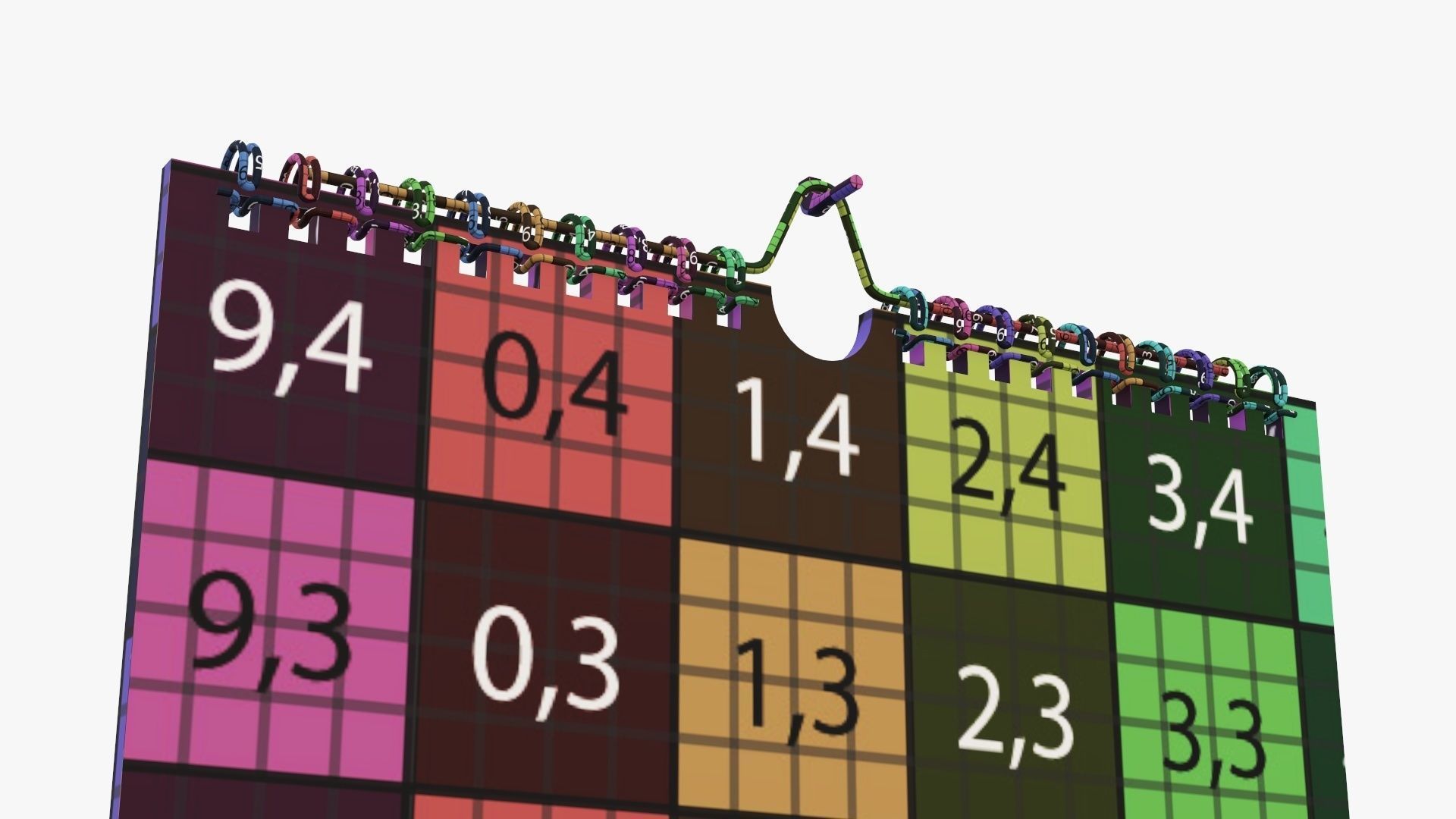 Calendar wall 03 3D model_13
