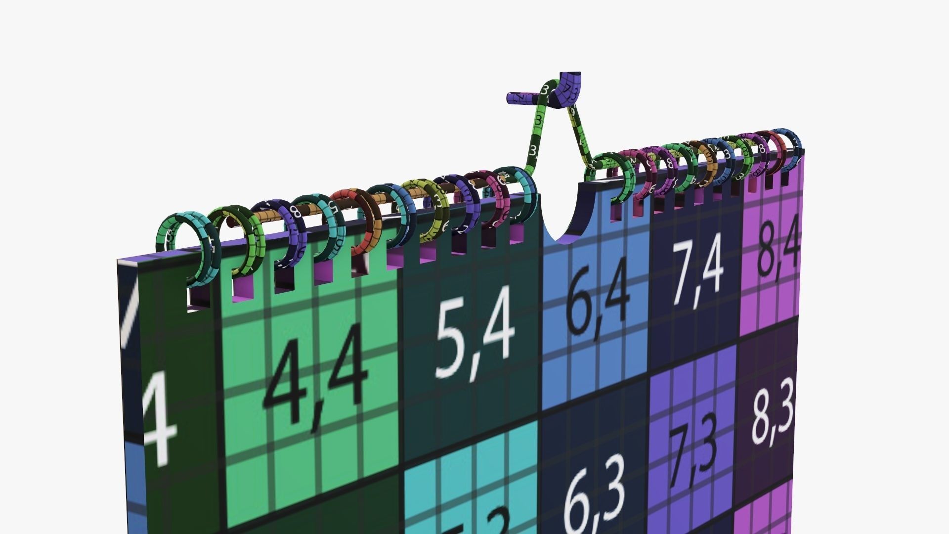 Calendar wall 03 3D model_12