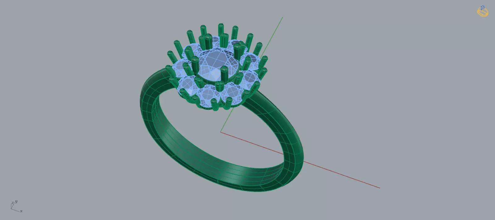 anello a contorno Free 3D model_0