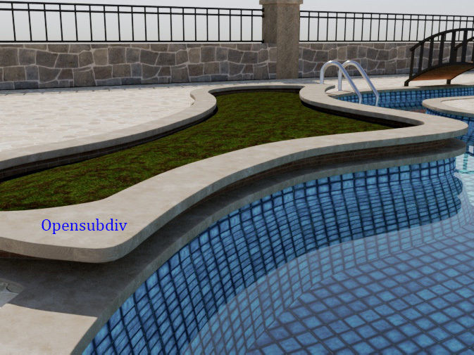 Lazy River Public Pool 3D model_6