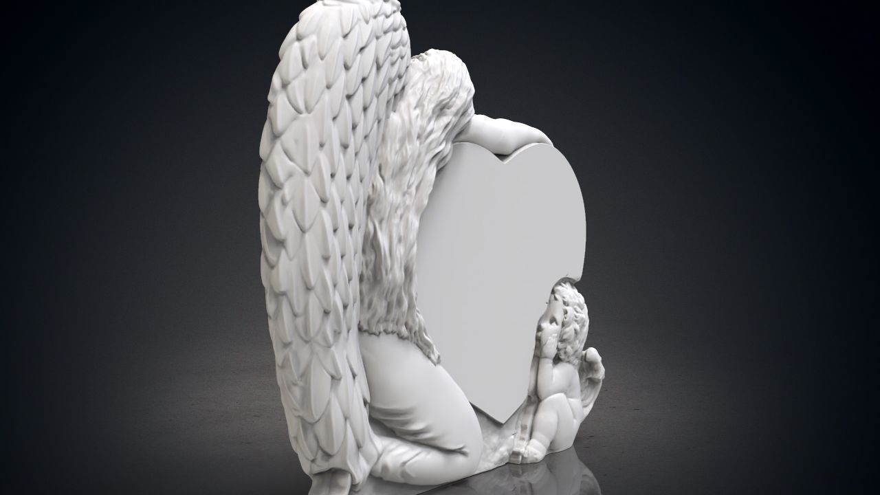 Angel monuments 3D print model_7