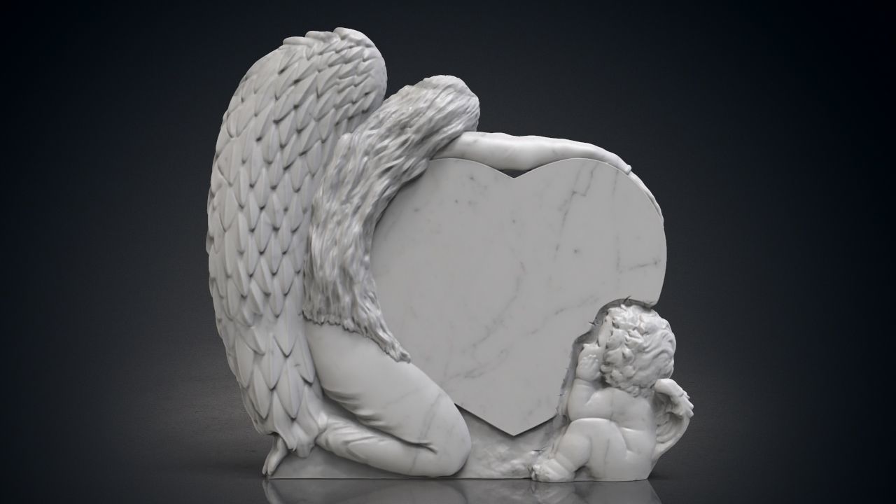 Angel monuments 3D print model_4
