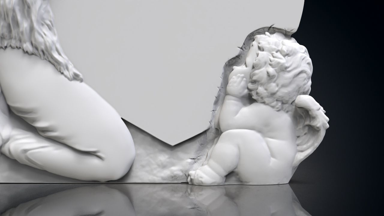 Angel monuments 3D print model_8