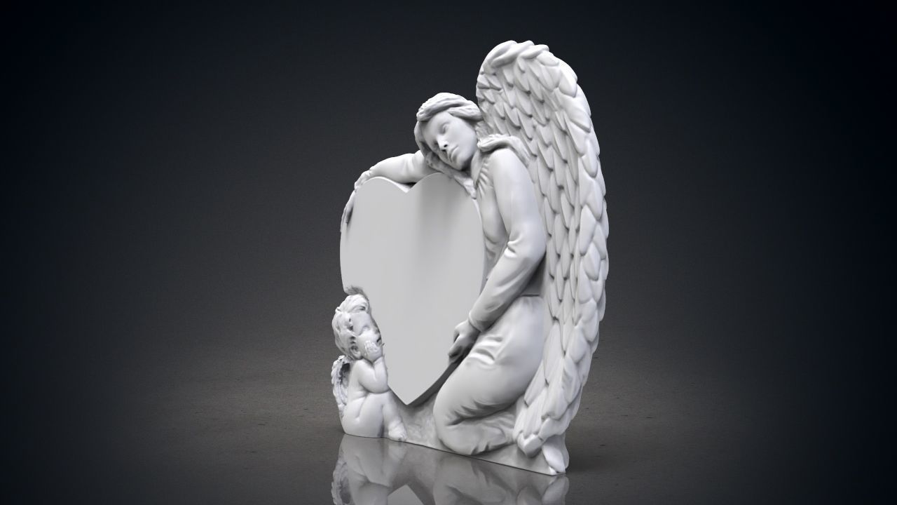 Angel monuments 3D print model_1