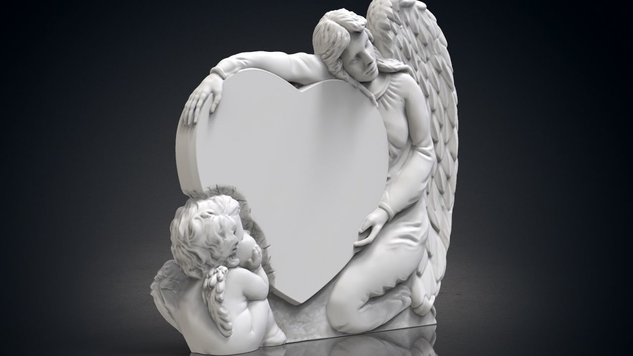 Angel monuments 3D print model_5