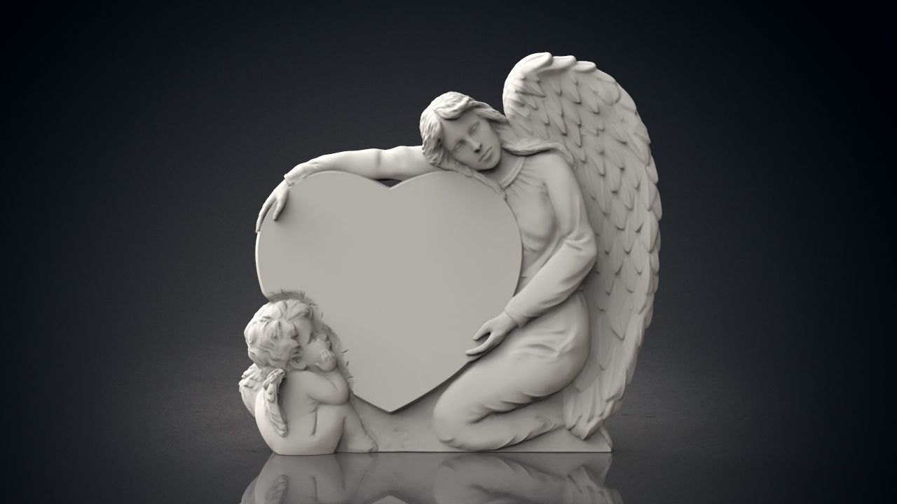Angel monuments 3D print model_10