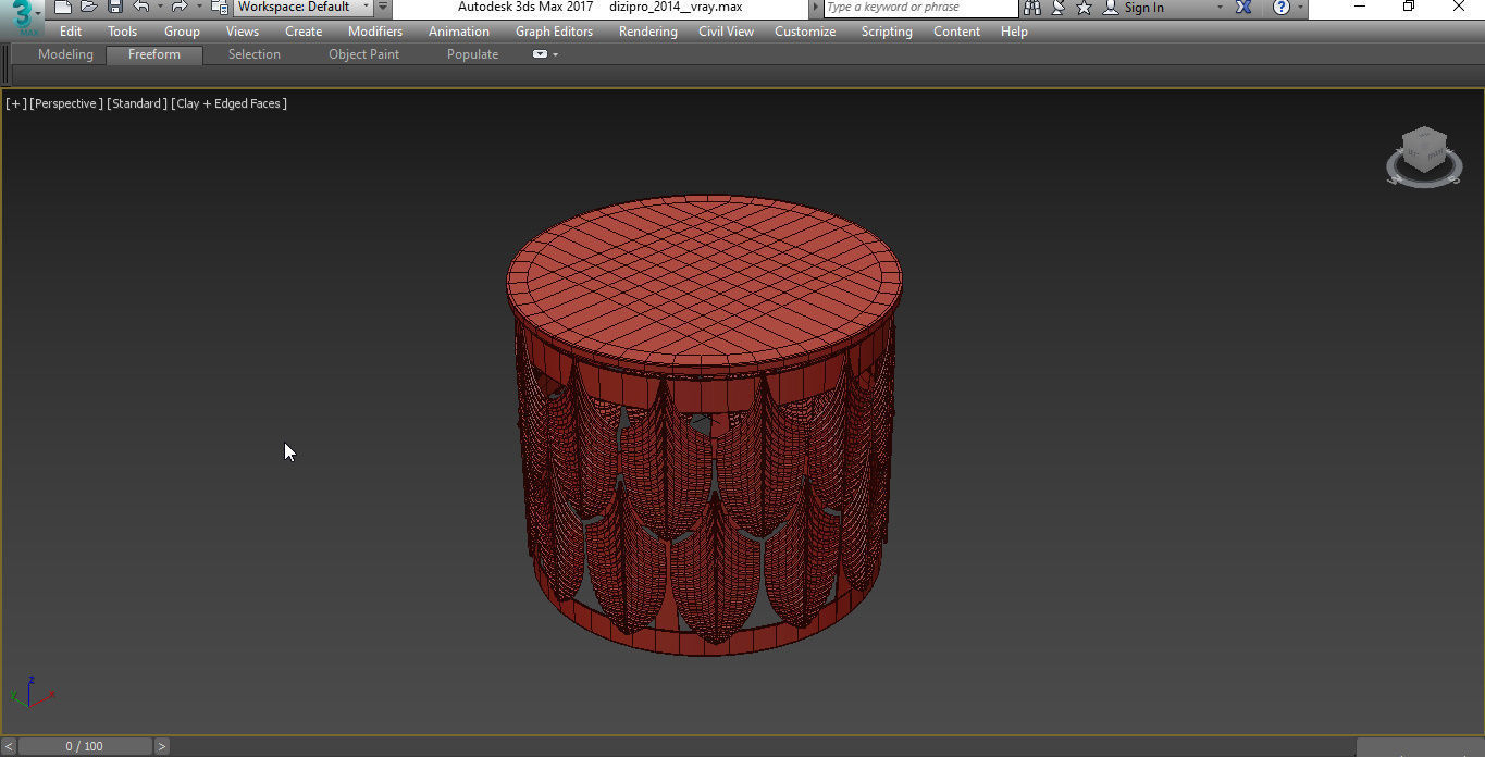 Villari PEACOCK COFFEE TABLE 3d model Low-poly 3D model_2