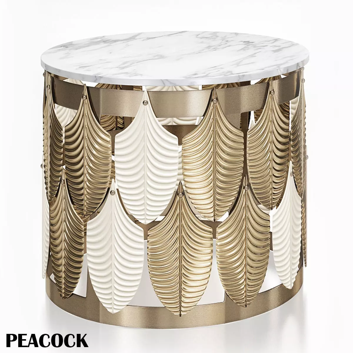 Villari PEACOCK COFFEE TABLE 3d model Low-poly 3D model_0
