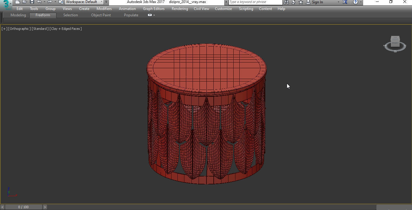 Villari PEACOCK COFFEE TABLE 3d model Low-poly 3D model_4