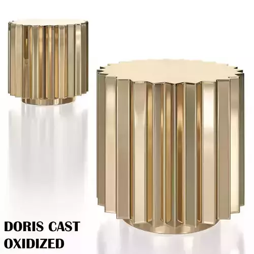 Fred Juul DORIS CAST OXIDIZED MULTIFACETED SIDE TABLE 3d model Low-poly 3D model