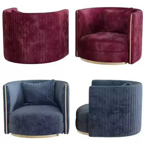 Armchair PENELOPE S 1020 chair 3d model Low-poly 3D model