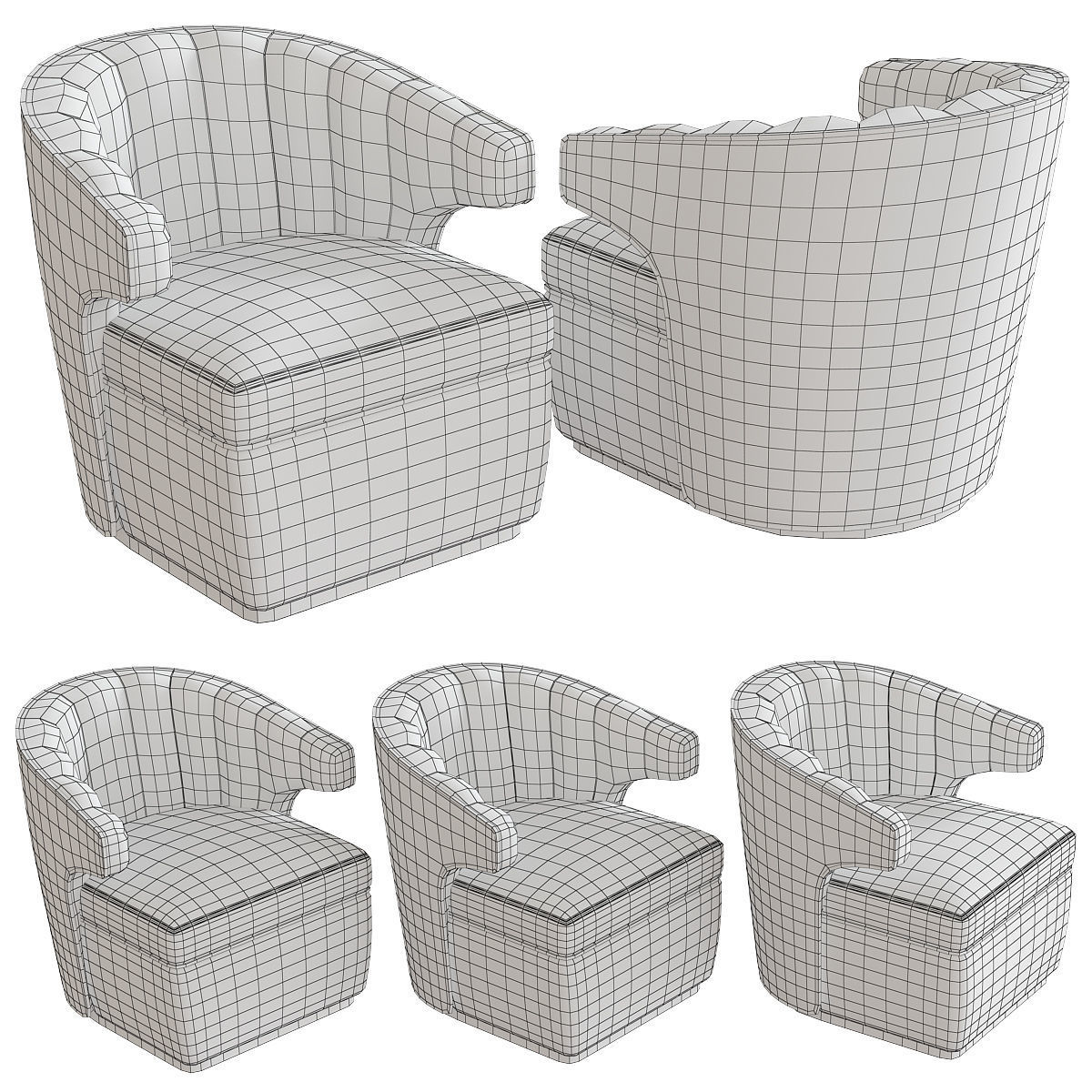 The Sofa and Chair Co - Gibbs Armchair 3d model Low-poly 3D model_1
