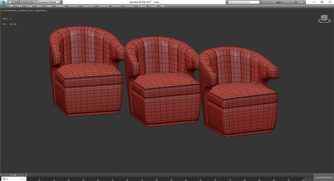 The Sofa and Chair Co - Gibbs Armchair 3d model Low-poly 3D model 3
