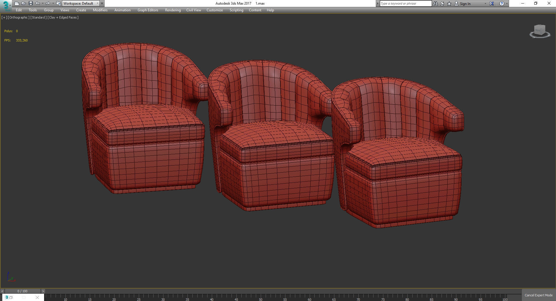 The Sofa and Chair Co - Gibbs Armchair 3d model Low-poly 3D model_2