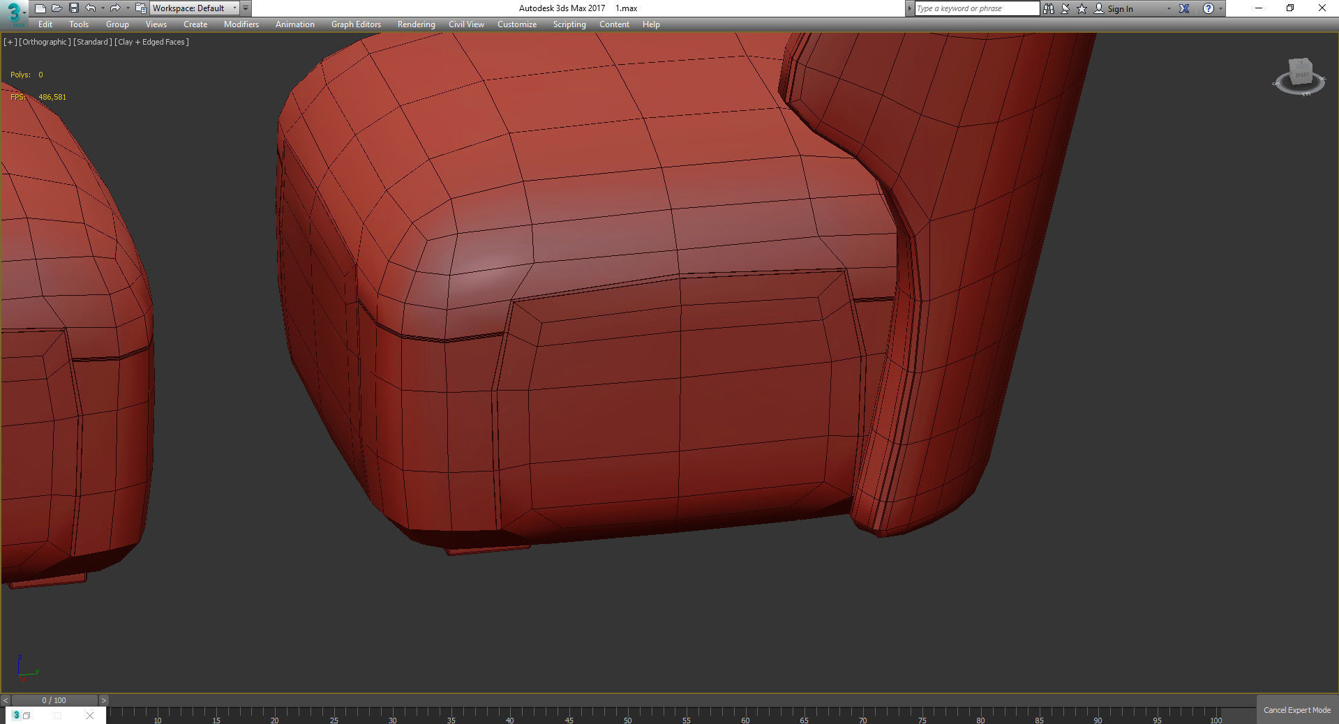 MP Armchair DC 80 cecotti 3d model Low-poly 3D model_4