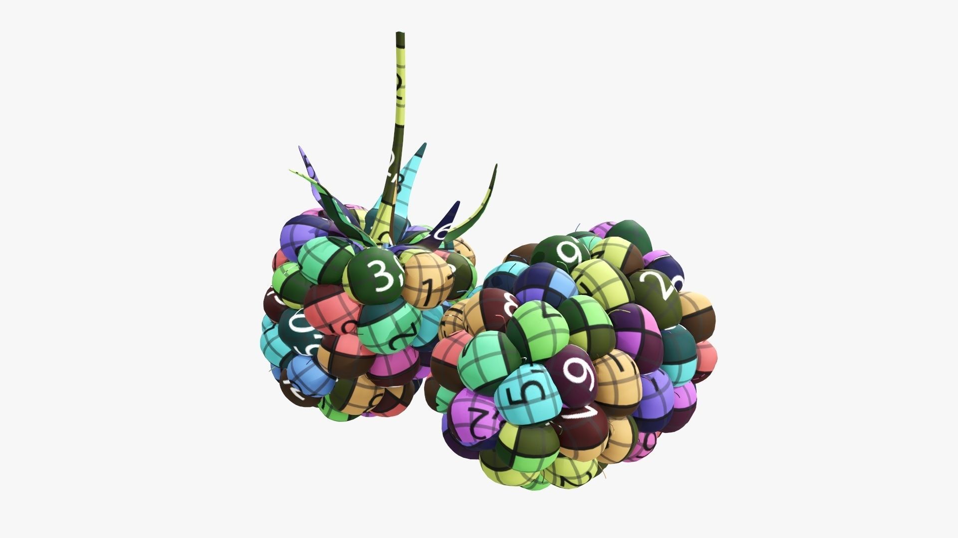 Blackberry two blackberries 3D model_11