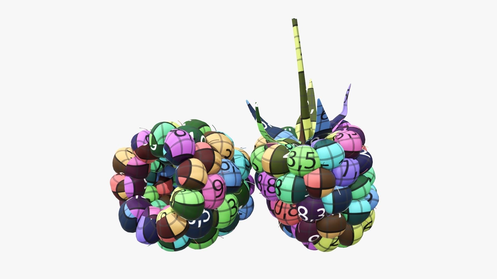 Blackberry two blackberries 3D model_10