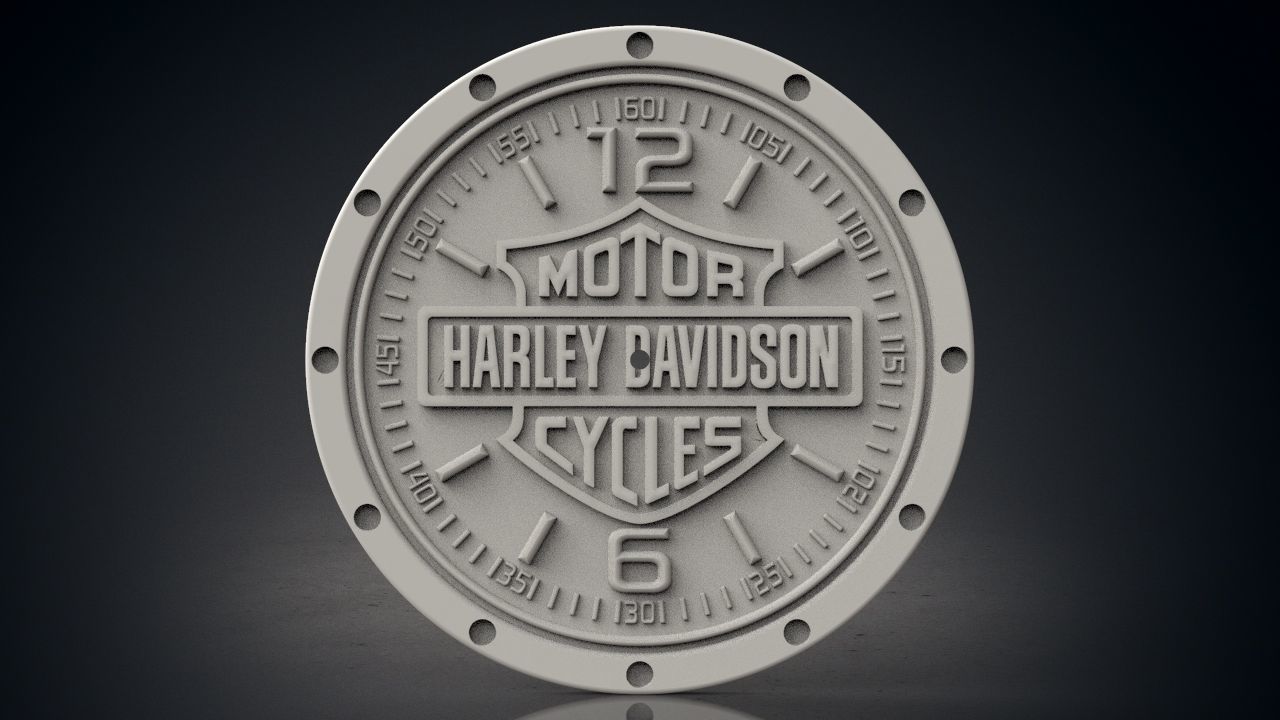 Harley Davidson wall clock 3D print model_3