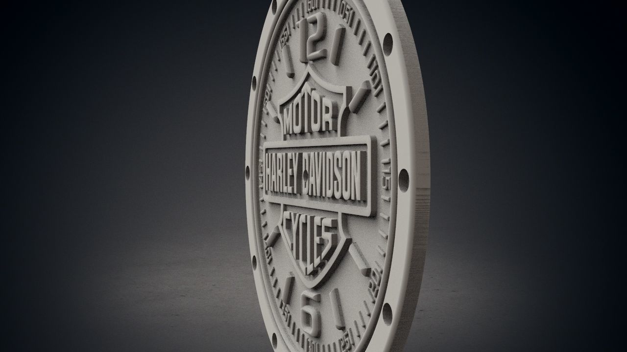 Harley Davidson wall clock 3D print model_5