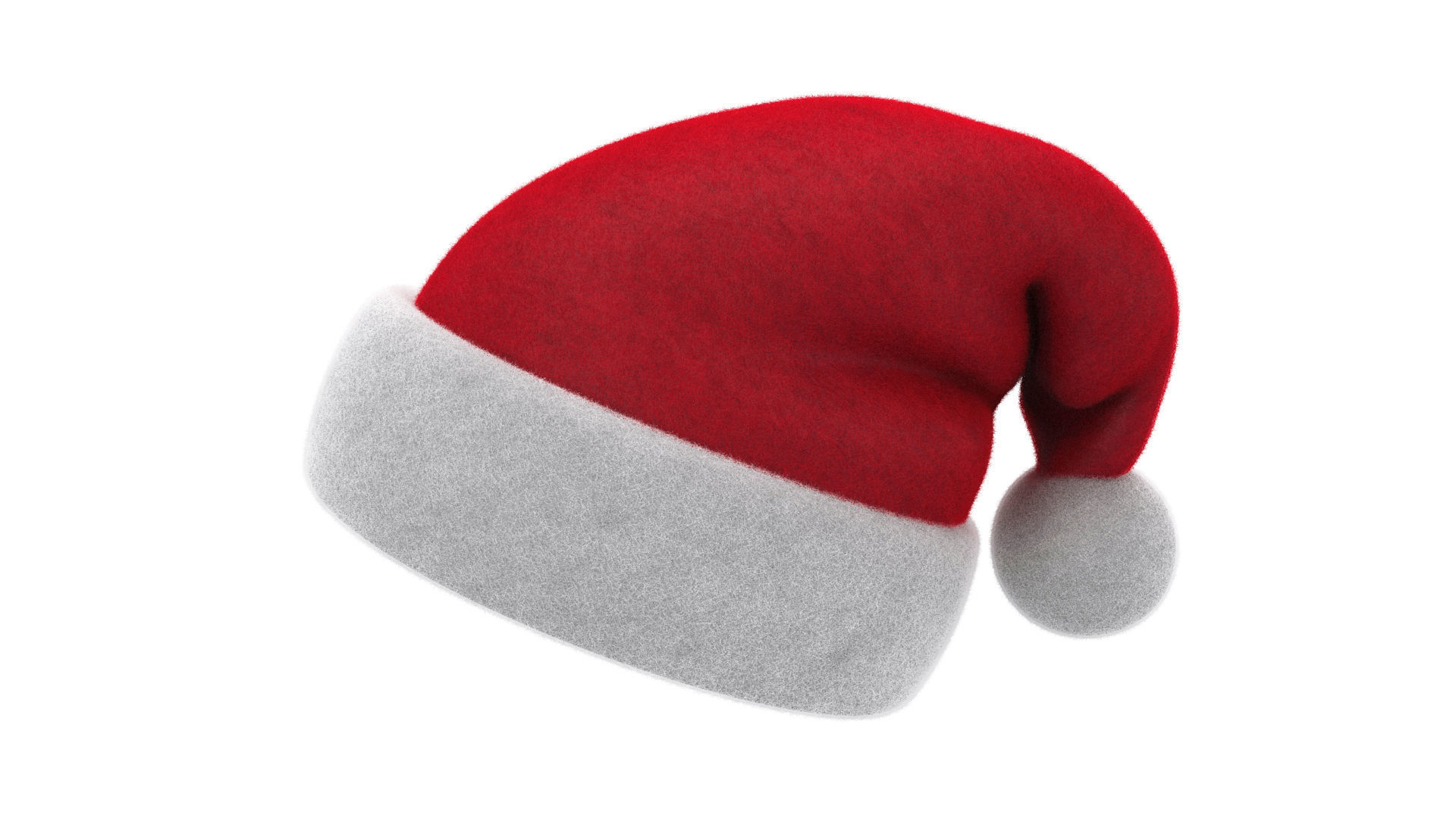Santa hat VrayFur 3D model_6