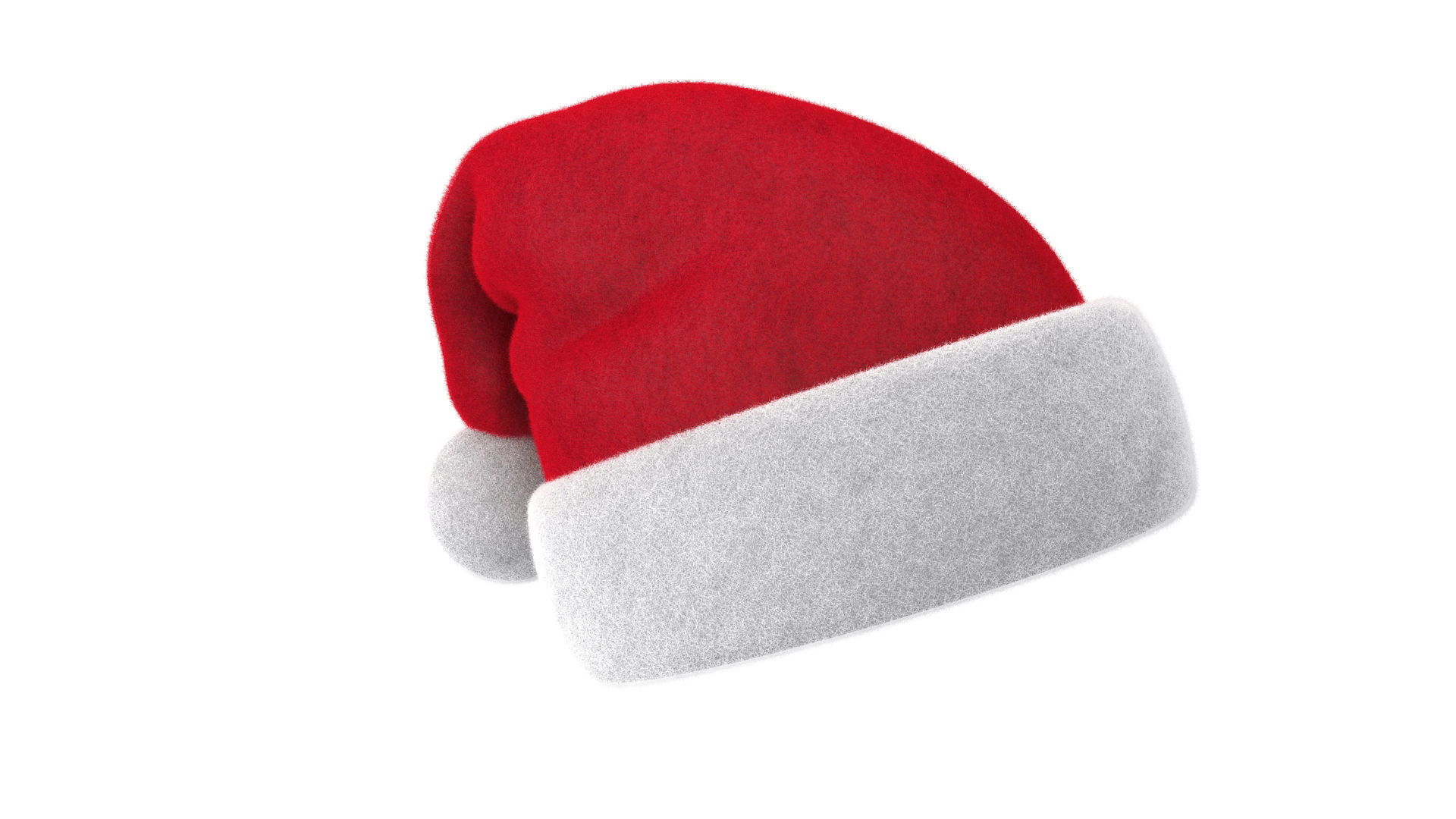 Santa hat VrayFur 3D model_5