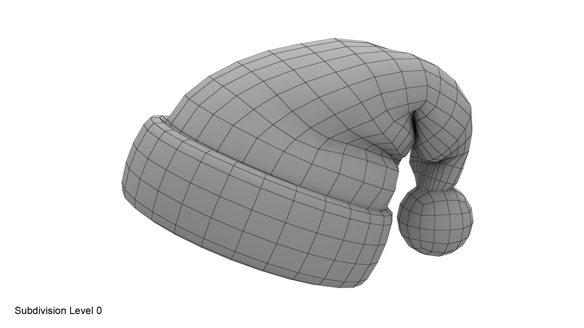 Santa hat VrayFur 3D model_13
