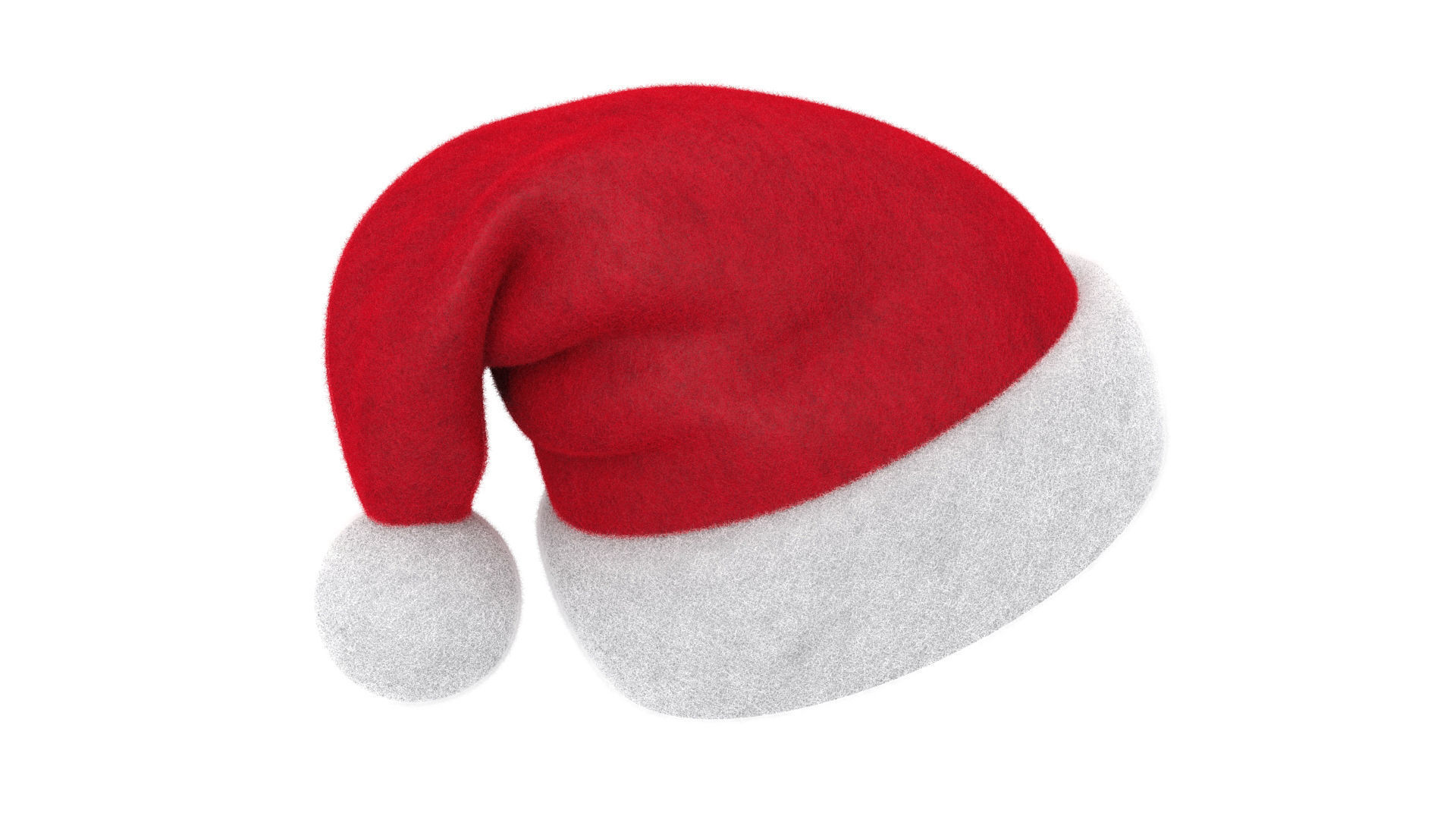 Santa hat VrayFur 3D model_2
