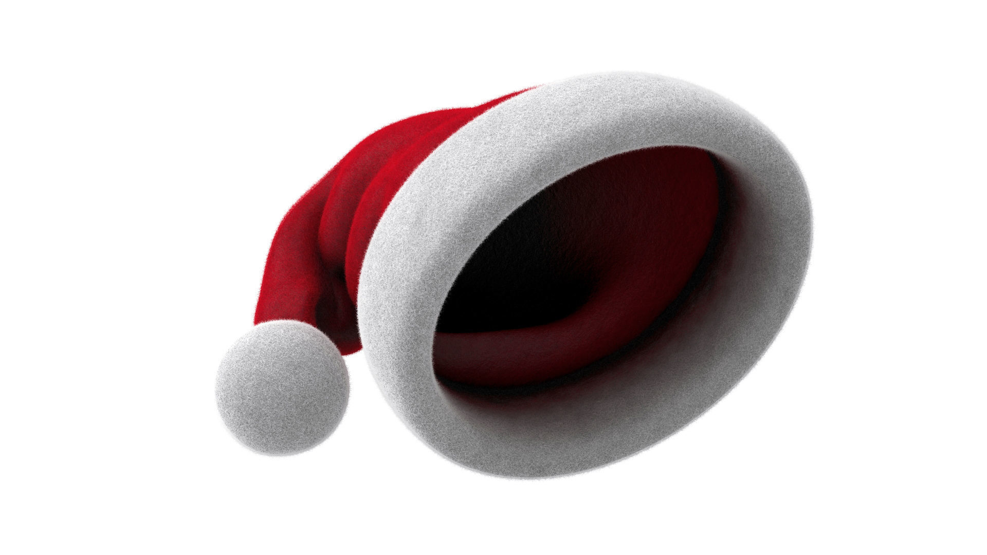 Santa hat VrayFur 3D model_9