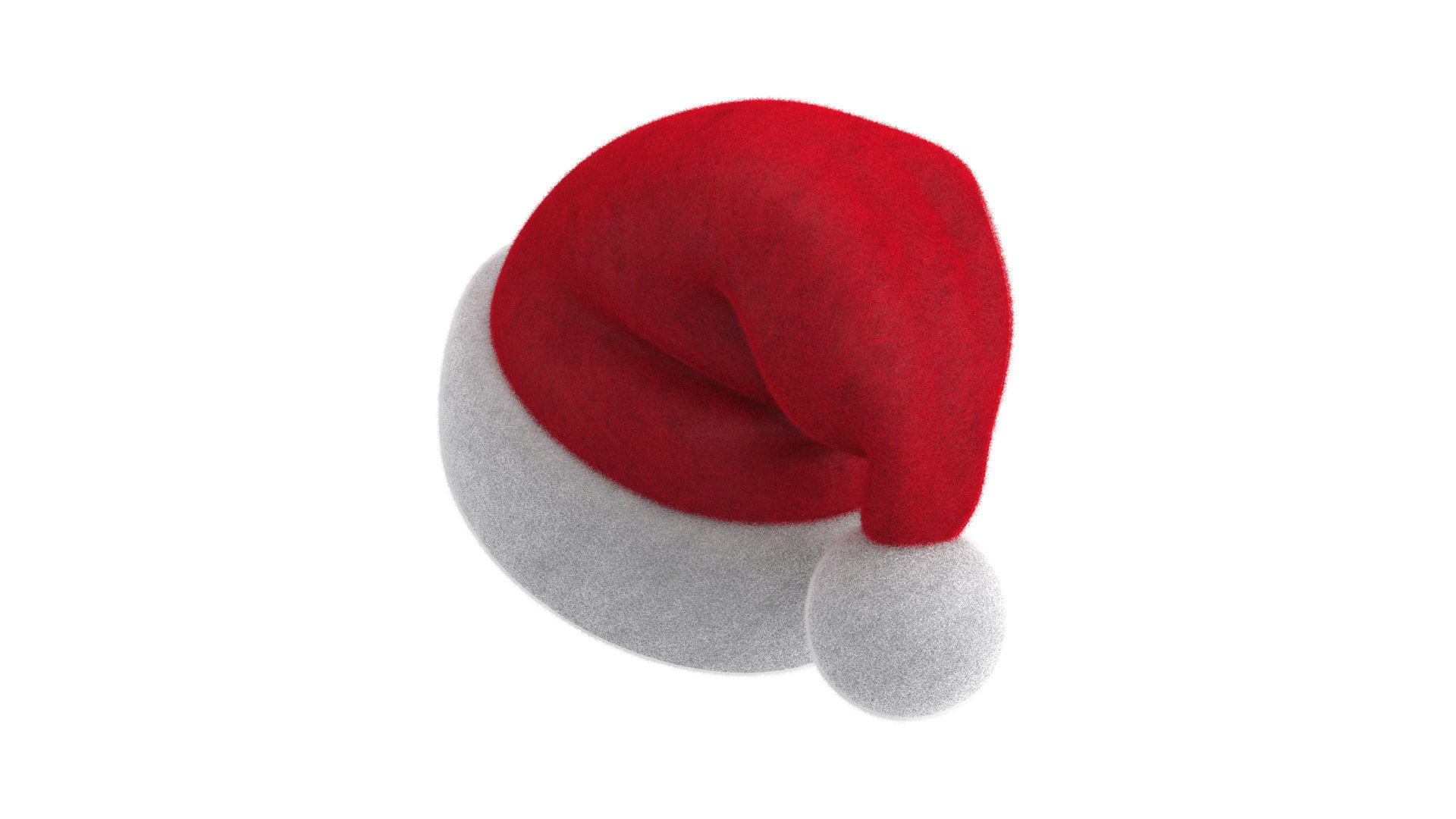 Santa hat VrayFur 3D model_7