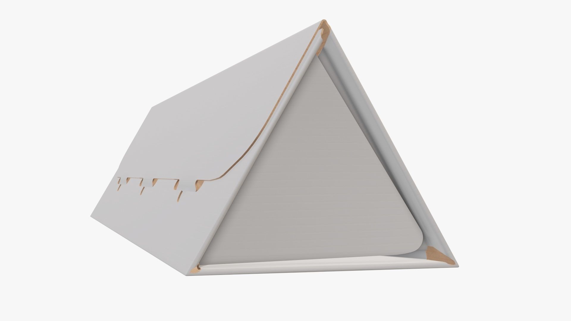 Cardboard tube box triangular 3D model_3