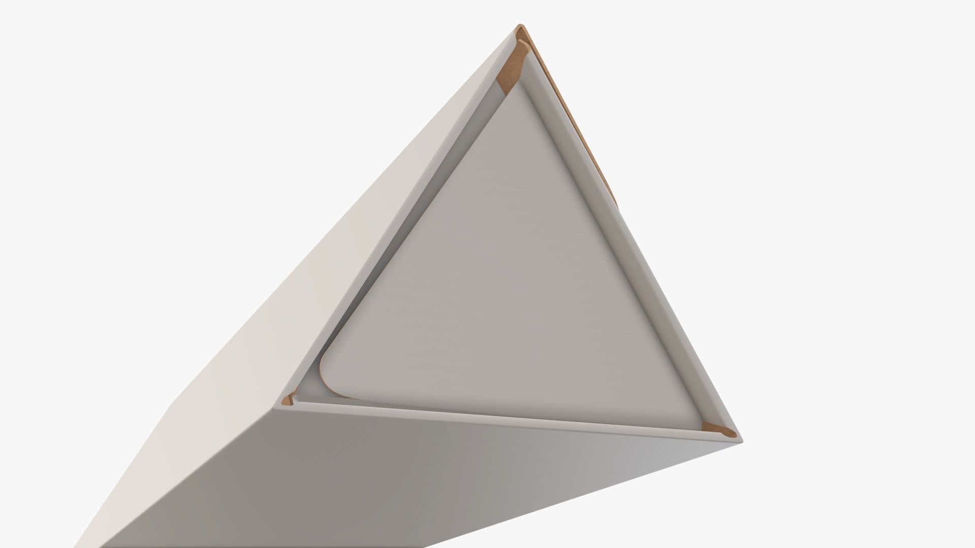 Cardboard tube box triangular 3D model_2