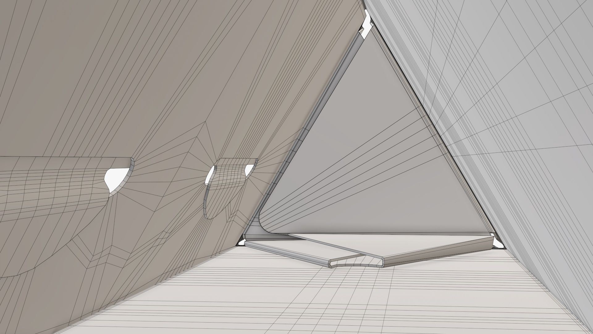 Cardboard tube box triangular 3D model_9