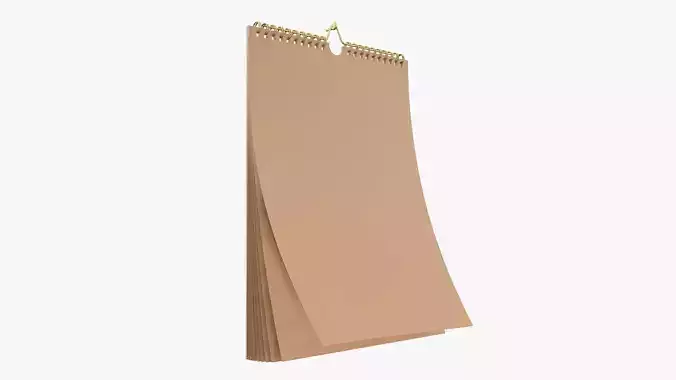 Calendar wall 01 3D model