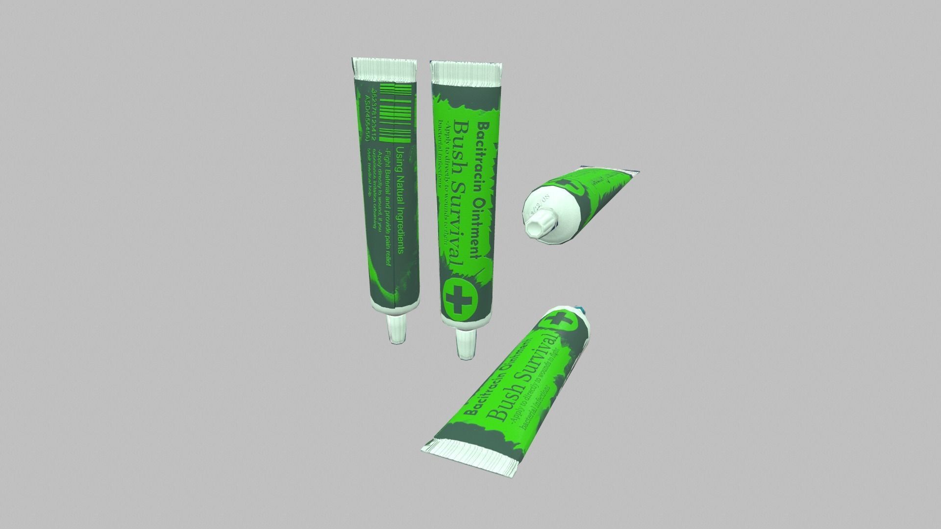 Assorted First Aid Creams 3D model_2
