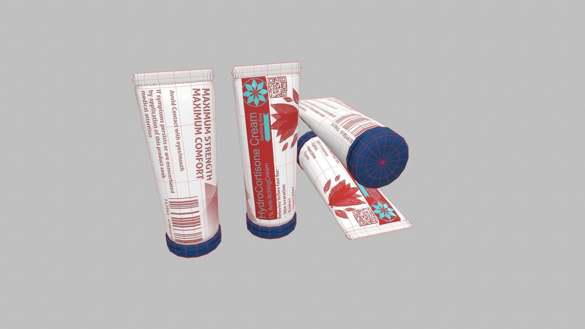 Assorted First Aid Creams 3D model_7