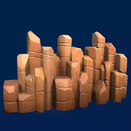 Stylized stone yellow