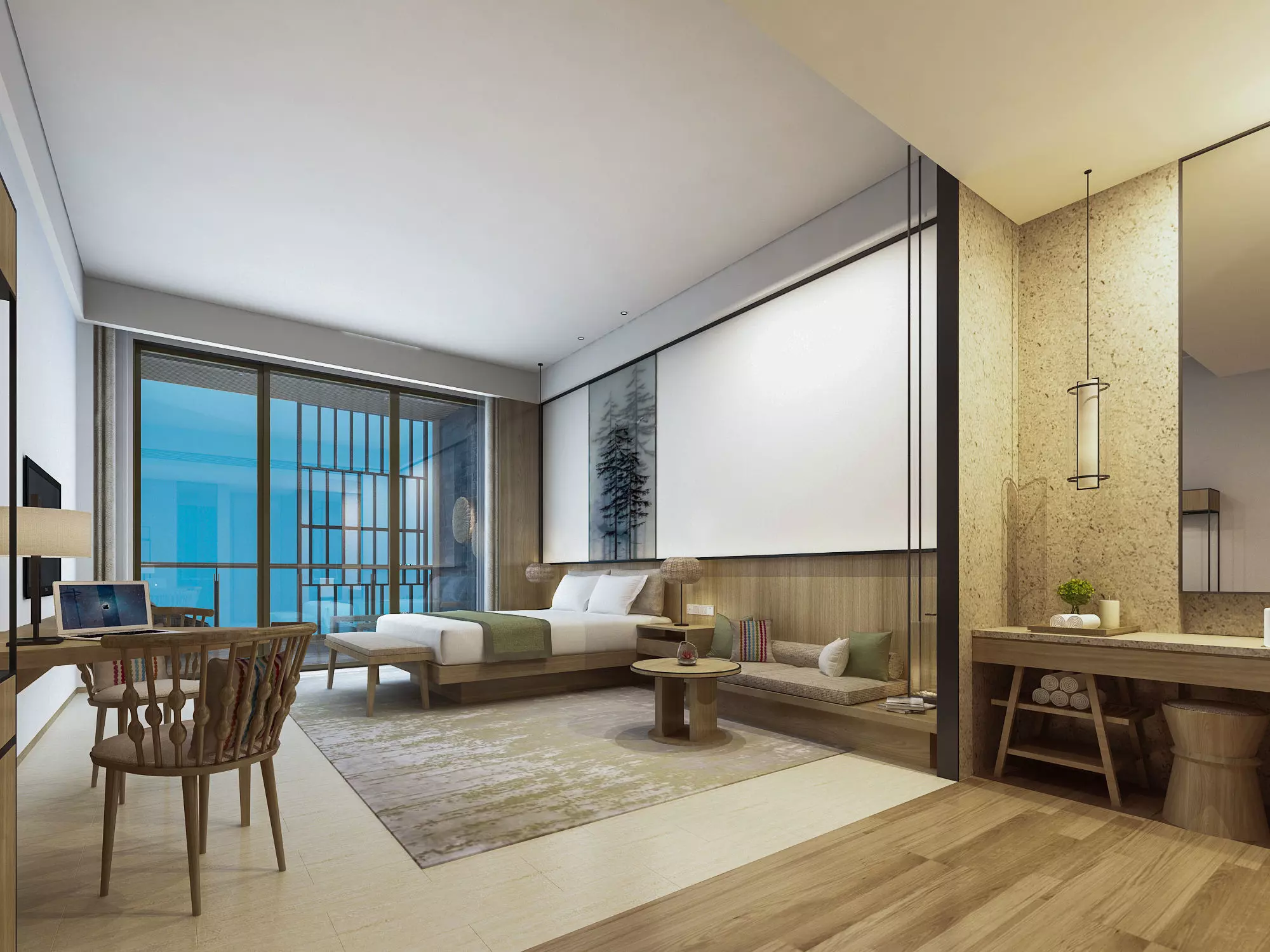 Hotel Bedroom 73 Free 3D model