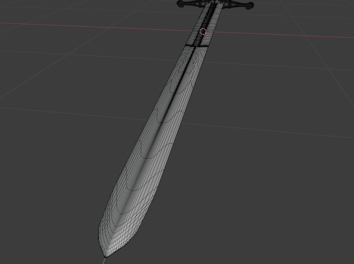 Longsword Medieval Type XVIa 3D model_10