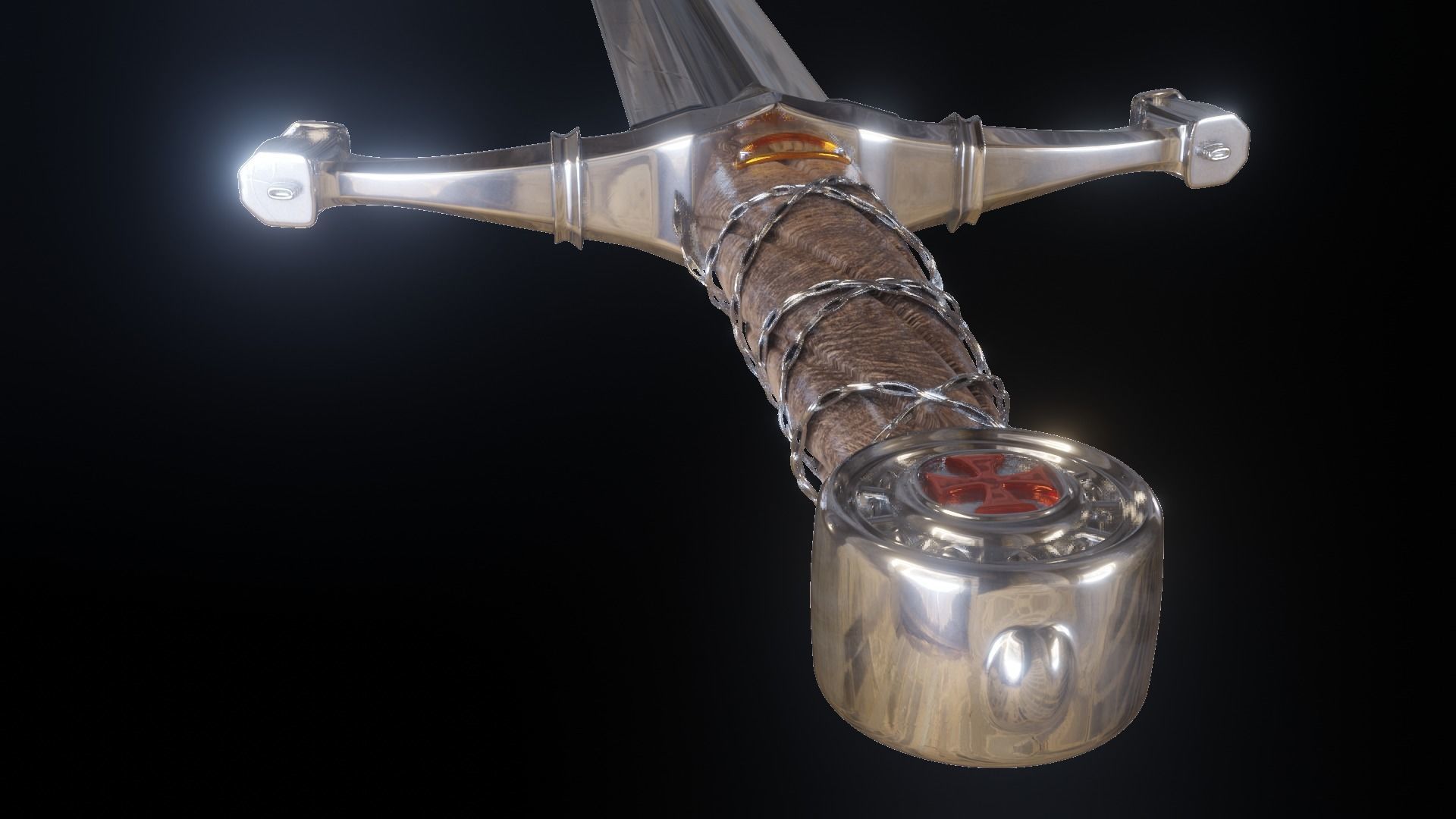 Longsword Medieval Type XVIa 3D model_5