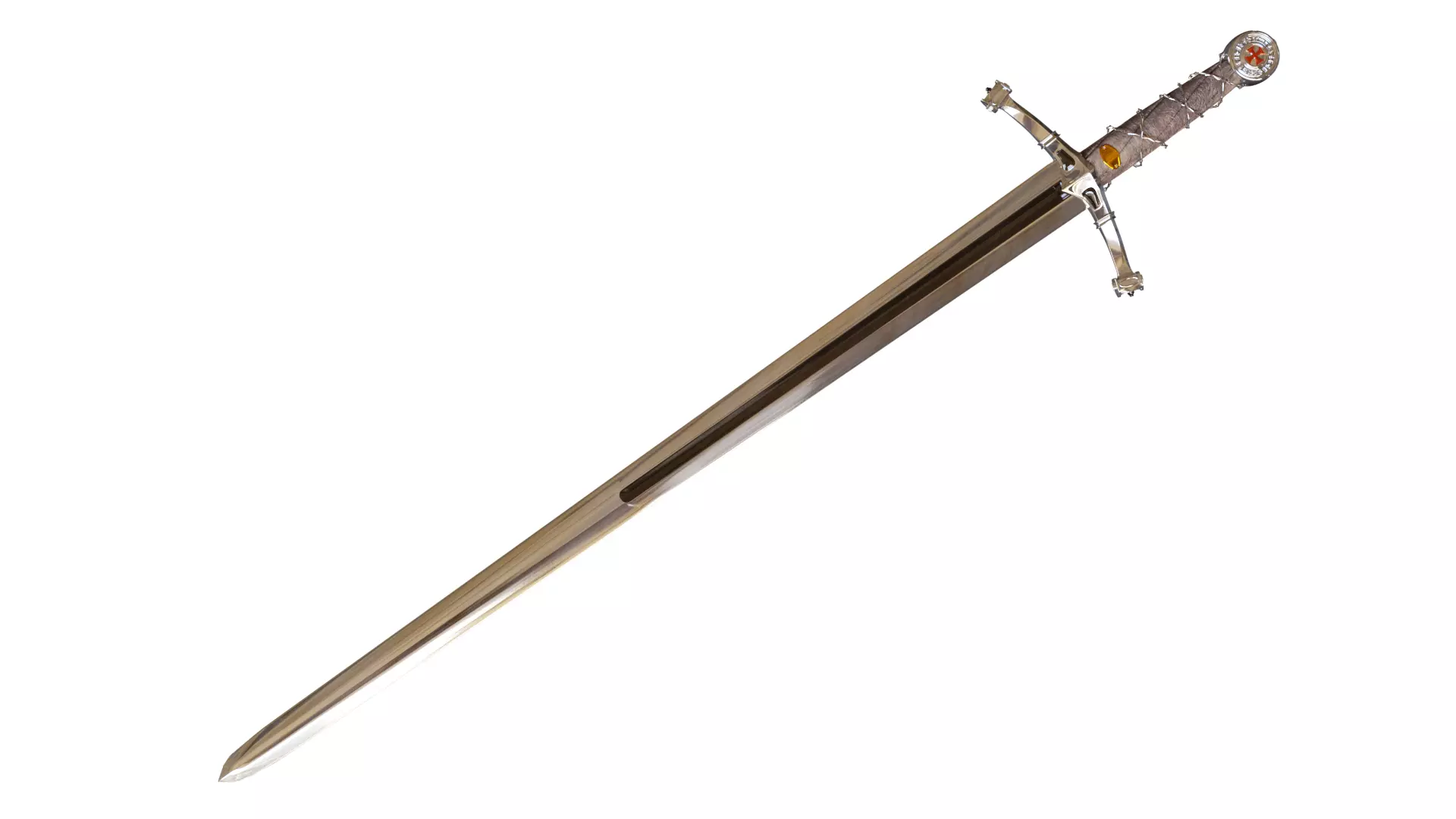 Longsword Medieval Type XVIa 3D model_0