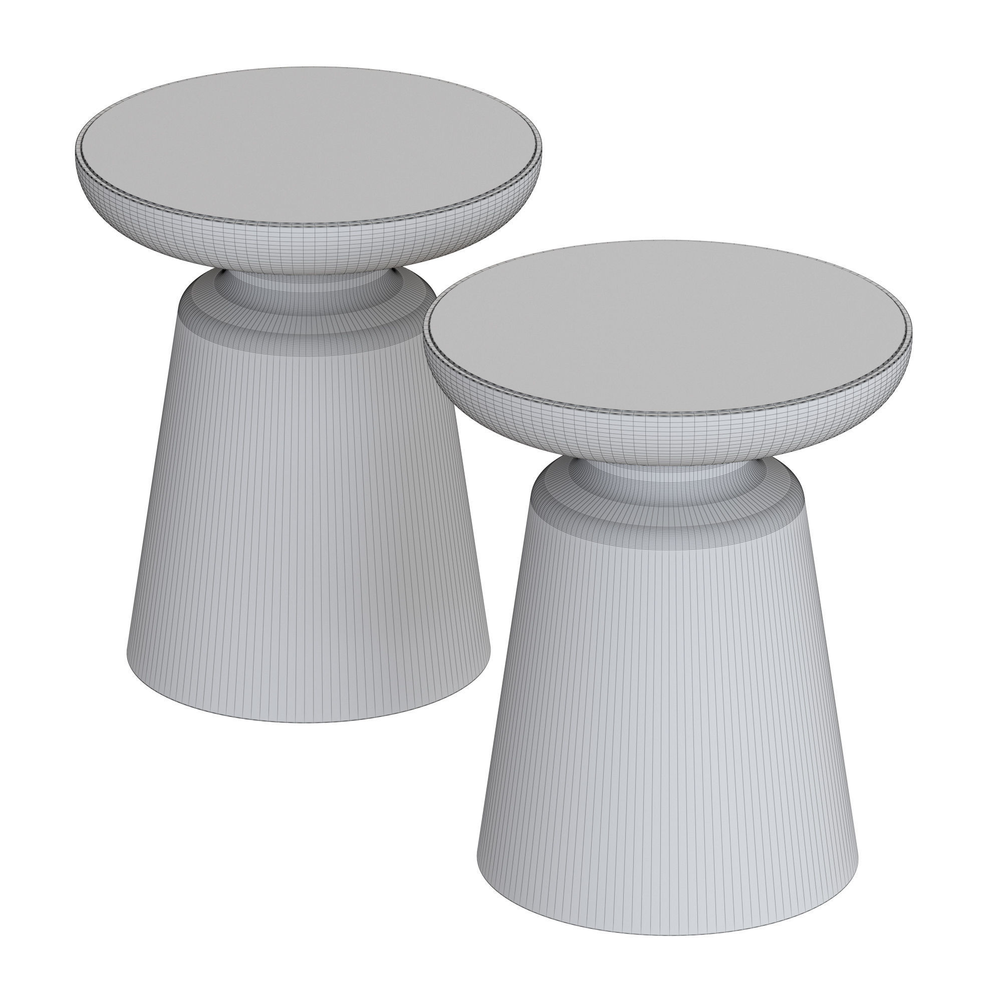 West Elm Pedestal coffee table 3D model_1