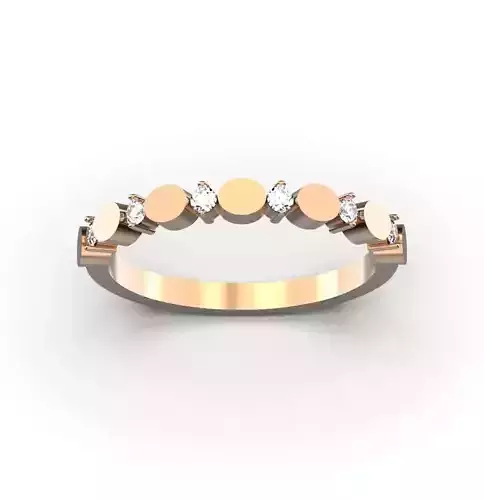 Half eternity ring with diamonds