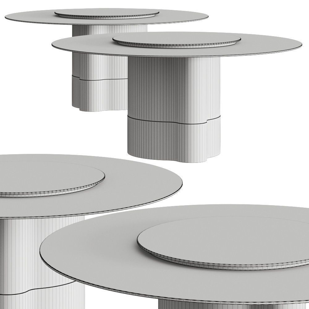 Formitalia Marygold Round Dining Table 3D model_2