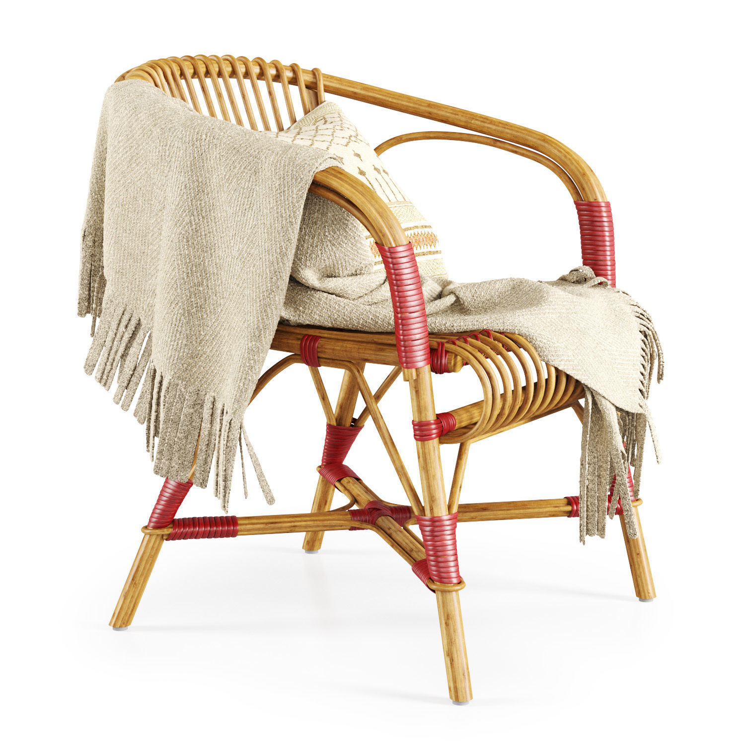 Salvador rattan chair 3D model CGTrader