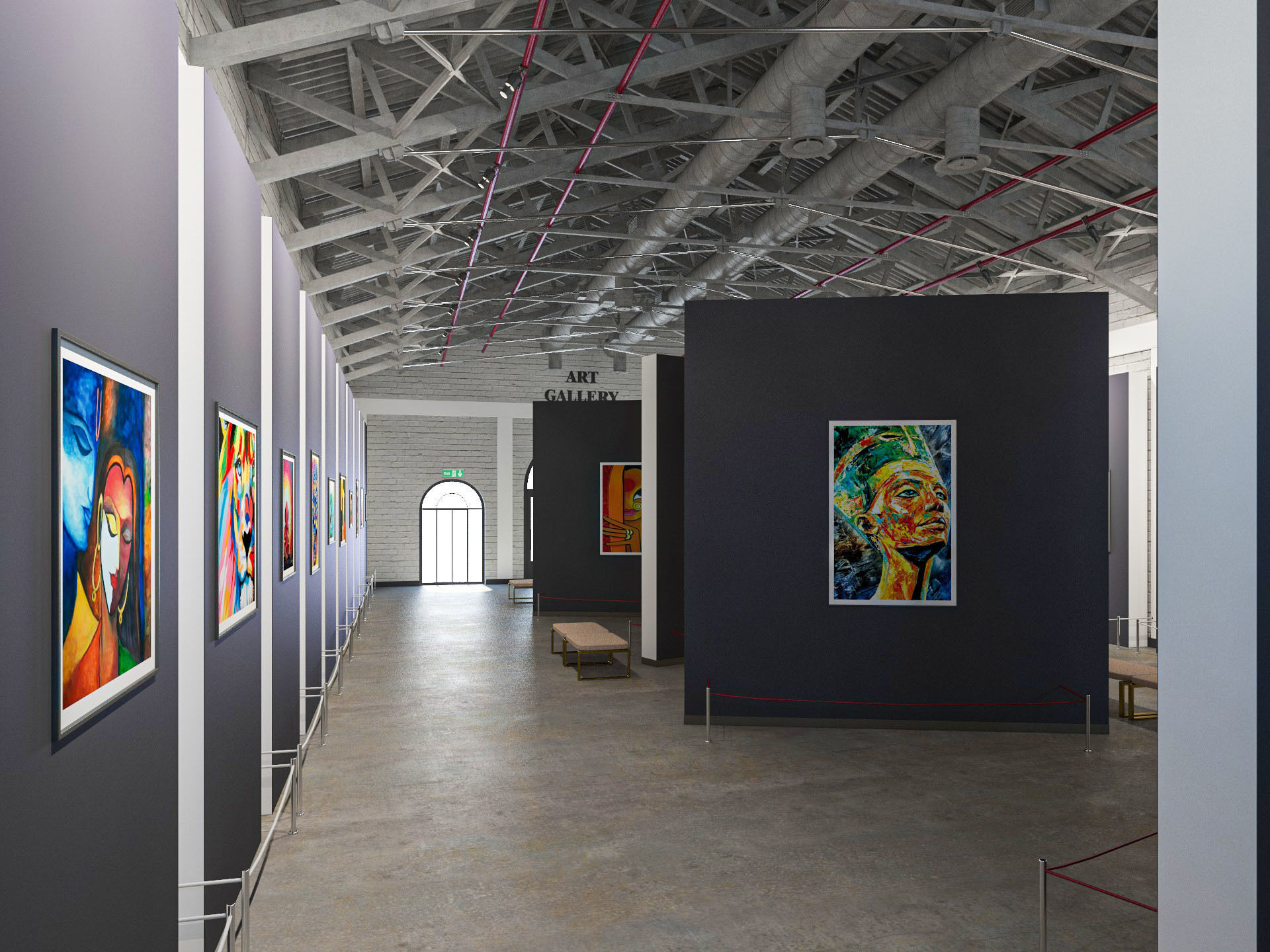 Art Gallery 3D model_2