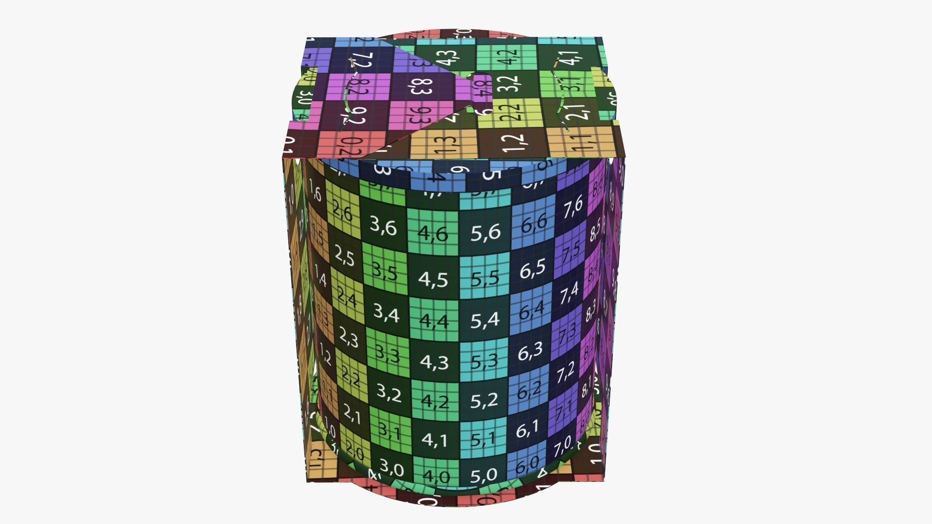 Tin can cardboard holder 3D model_11