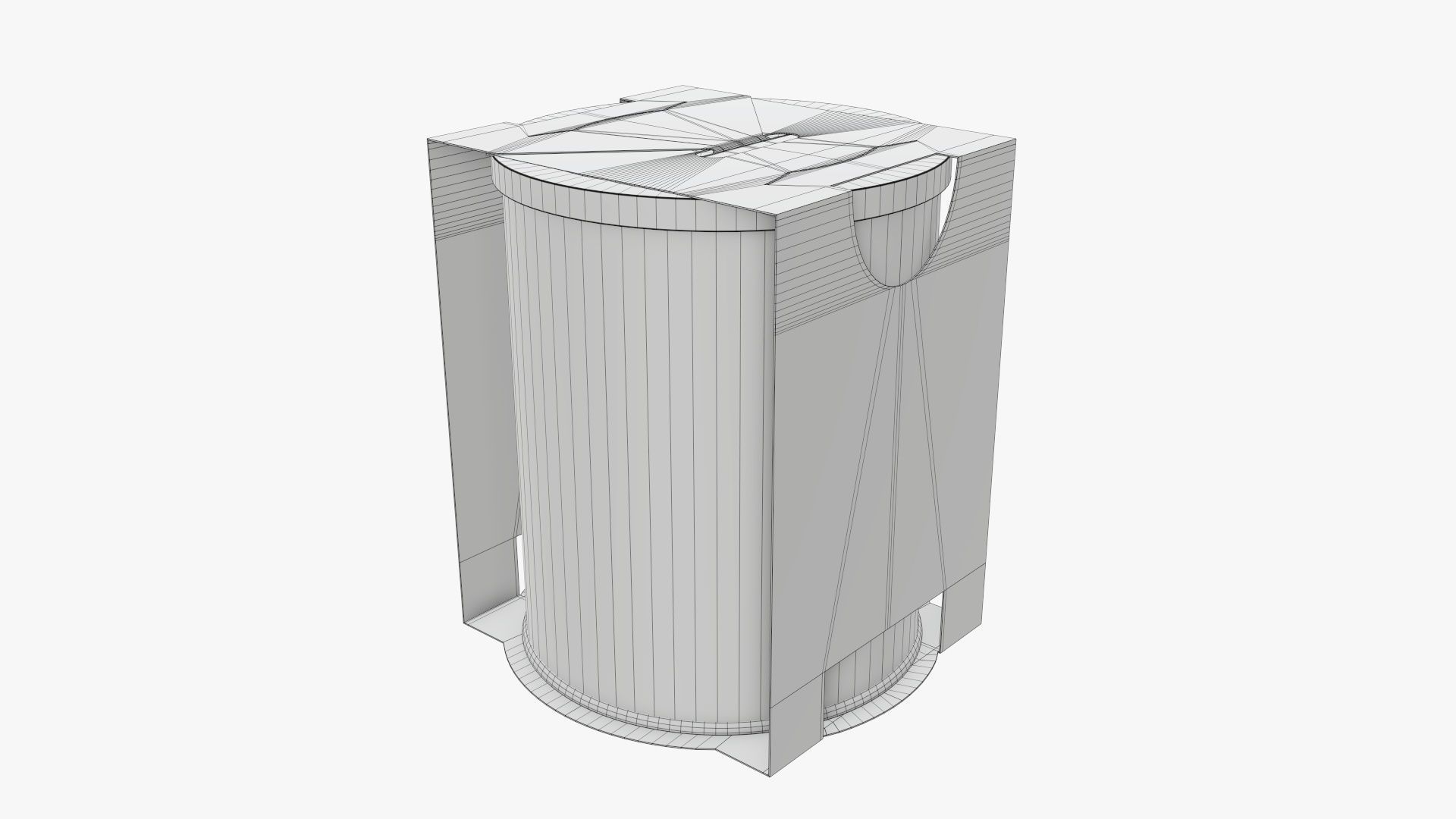 Tin can cardboard holder 3D model_5