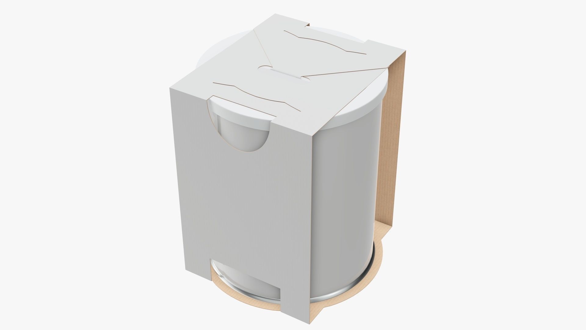 Tin can cardboard holder 3D model_2