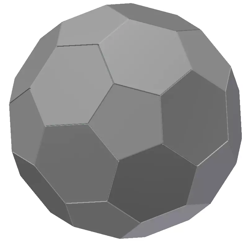 Football Low Poly also Flat Patterns and Drawings for production 3D model_0