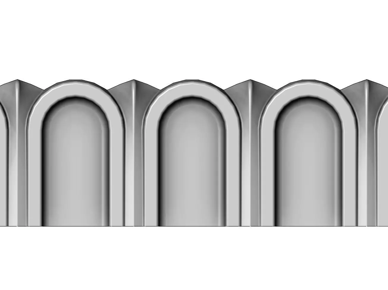 Roman Fluted linear molding 3D print model